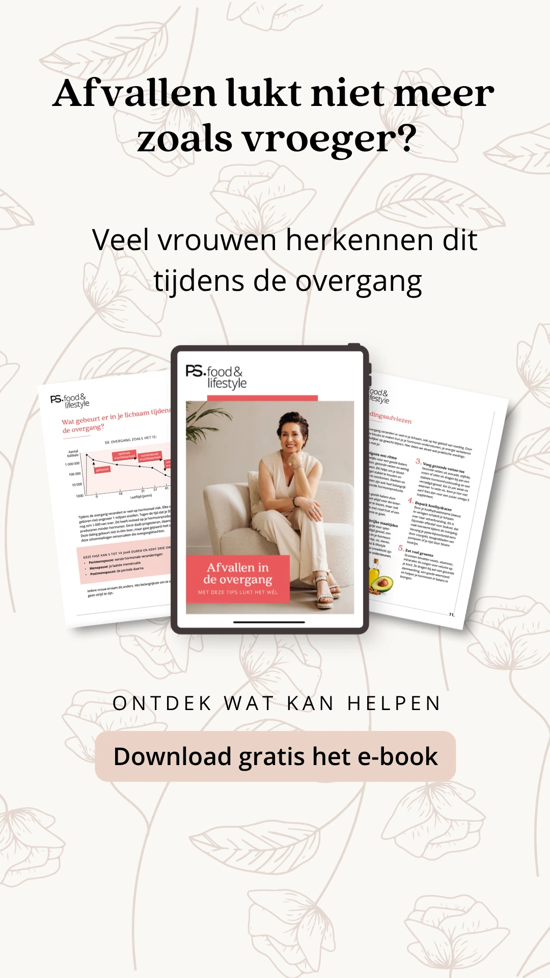 Afvallen in de overgang. 